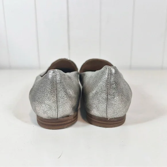 Naturalizer Shoes Womens 8 M Kit2 Slip On Loafer Flats Silver Faux Leather - Picture 4 of 9